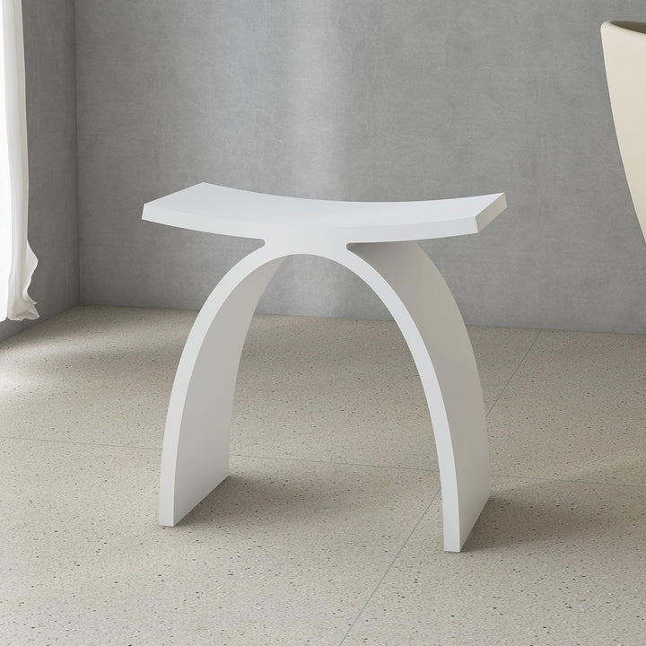 Duschhocker Modern Duschstuhl für Senioren 150 kg, Rutschfester Badhocker luxuriöser Kunststein Bade