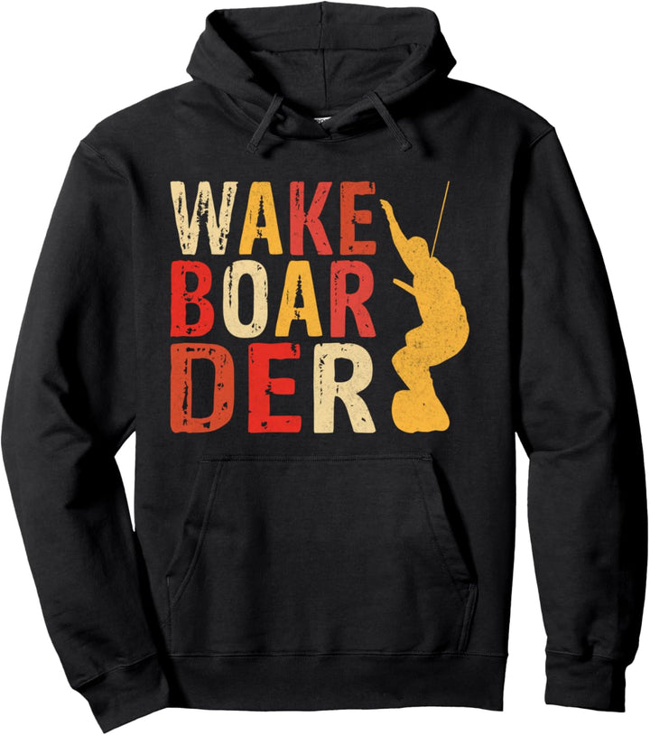 Wakeboard Wakeboarder Retro Wakeboarder Pullover Hoodie