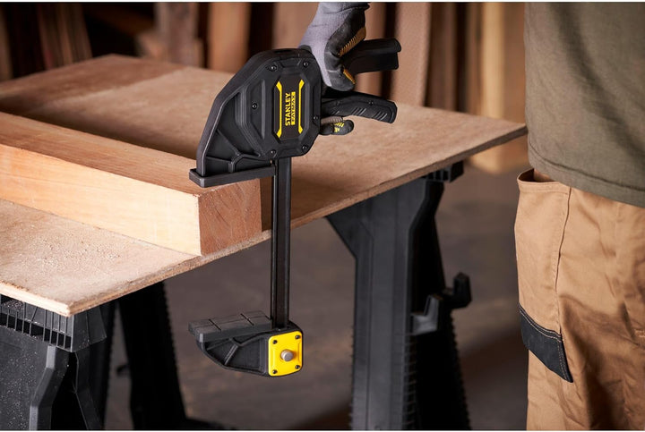 Stanley FatMax Einhandzwinge Extralang FMHT0-83238 (410mm Schienen-Länge, 270kg Spannkraft, verwindu
