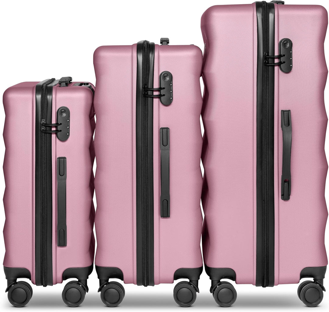 SMARTBOX Hartschalen Koffer-Set 3-teilig für Damen & Herren | leichte & stabile Reise-Trolleys aus h