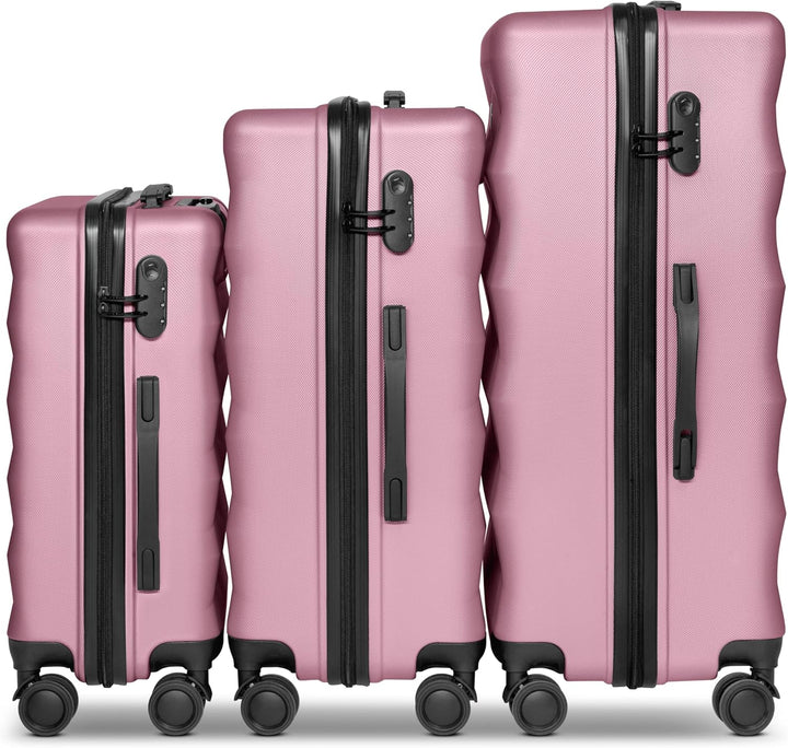 SMARTBOX Hartschalen Koffer-Set 3-teilig für Damen & Herren | leichte & stabile Reise-Trolleys aus h