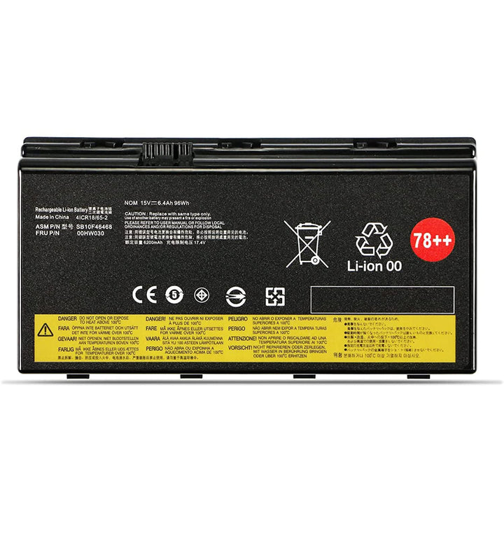 78++ 78+ 00HW030 SB10F46468 01AV451 4X50K14092 5B10W13950 Laptop Akku kompatibel mit Lenovo ThinkPad