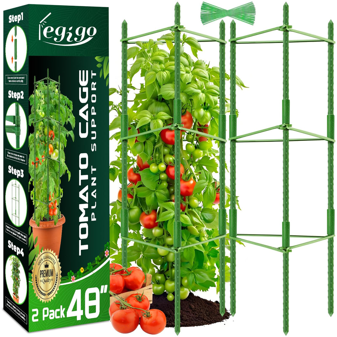 Legigo Tomaten Rankhilfe für Gartenpflanzen – Gurken Rankhilfe Metall, Tomatentopf mit Rankgitter fü