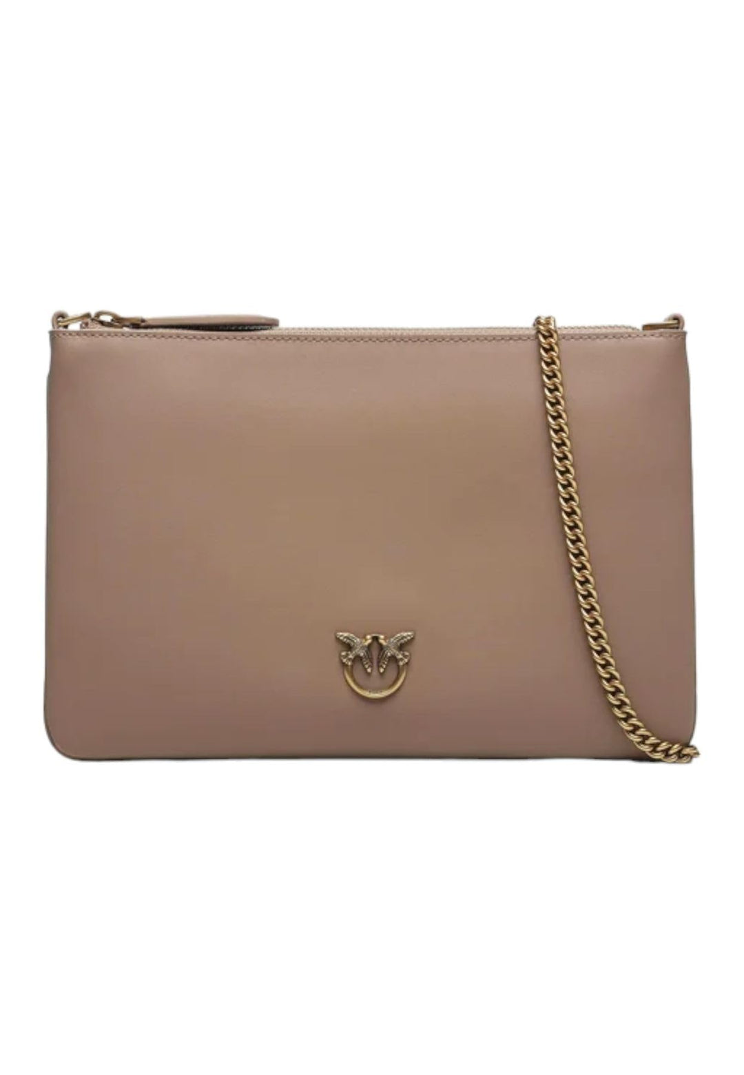 Pinko Damen Flat Classic FLACHES KLASSISCHES Vitello SETA D01q_biscotto Zenzero-antique Gold, D01q_b