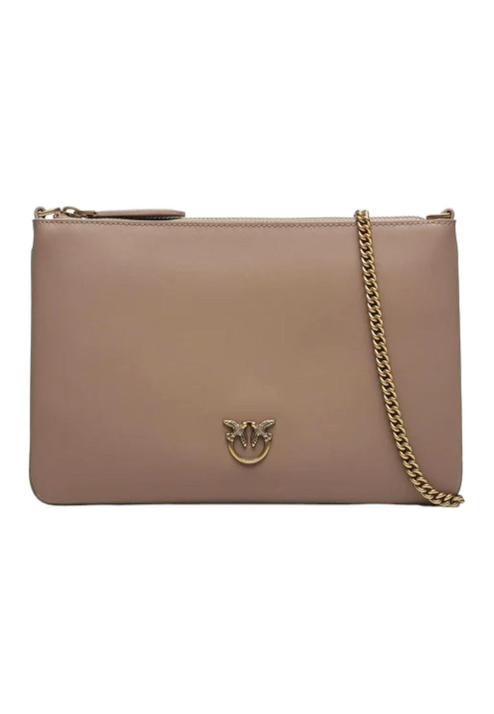 Pinko Damen Flat Classic FLACHES KLASSISCHES Vitello SETA D01q_biscotto Zenzero-antique Gold, D01q_b