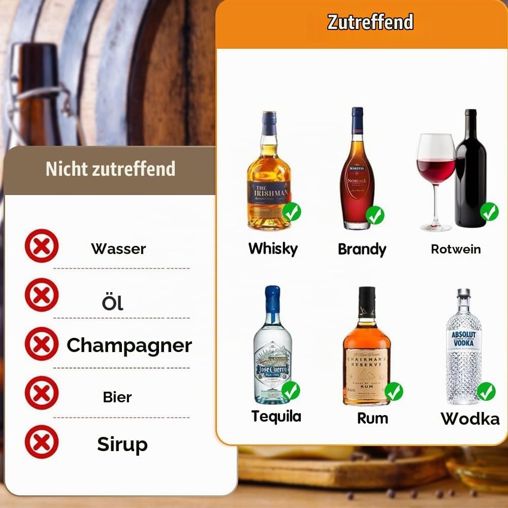 4 Stück Flaschenausgiesser Spirituosen 4cl Dosierer für Flaschen, Ausgiesser für Spirituosen 4cl mit