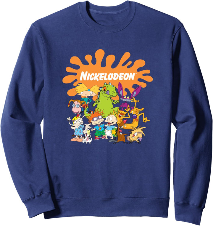 Nickelodeon Logo Characters Group Shot Sweatshirt