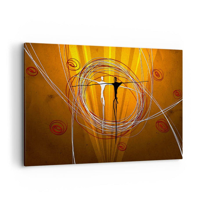 Bilder auf Leinwand 100x70cm Leinwandbild Leute Tanz Linien Tapeten Gross Wanddeko Bild Schlafzimmer