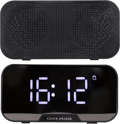 Sorandy Radiowecker mit Bluetooth-Lautsprechern für Schlafzimmer-Büro, Tragbarer Digitaler Wecker-La