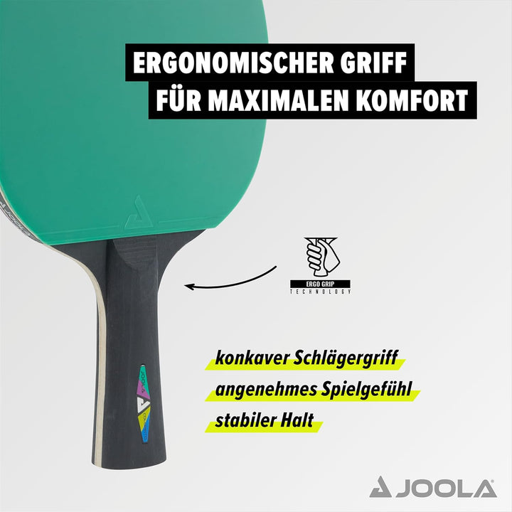 JOOLA Tischtennisschlaeger Set Bestehend aus 2 Tischtennisschläger + 8 Tischtennisbälle - Ideal für