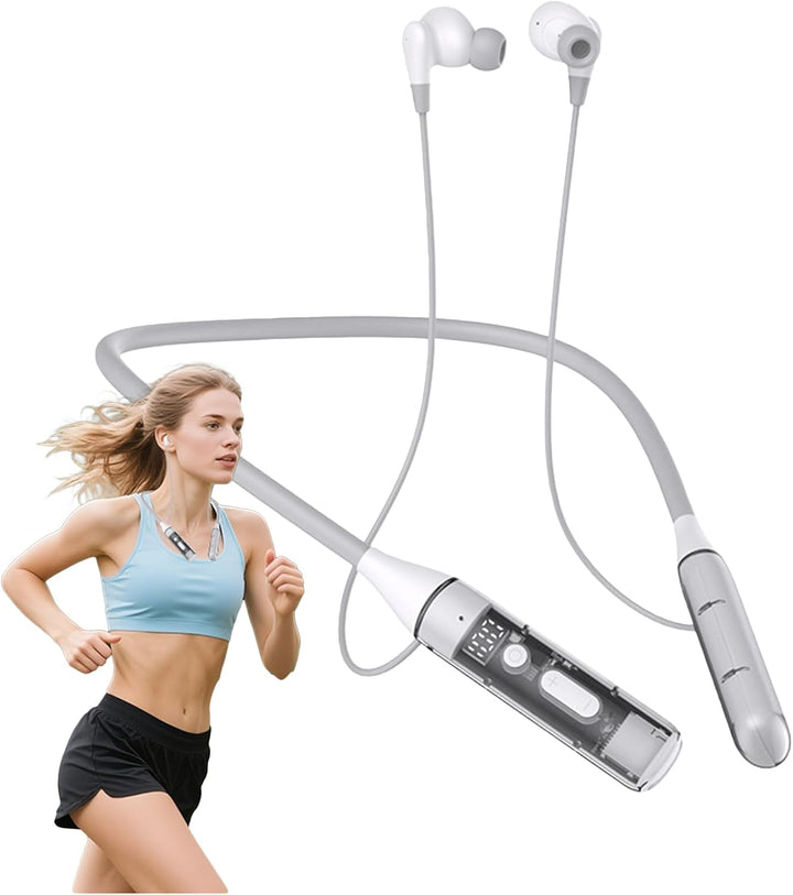 Kopfhörer Mit Halsband - Kabellos Im Nacken-Design | Magnetisch Ergonomisch Atmungsaktiv Für Sport F