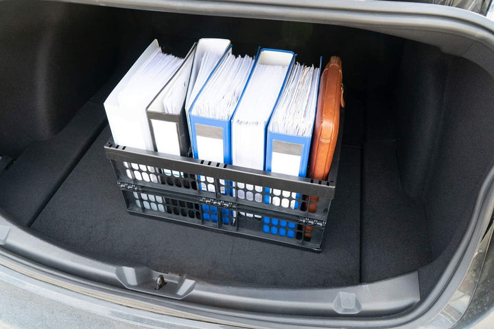 HRB 4 Stück stabile Profi Klappbox, 32 Liter Volumen pro Einkaufsbox klappbar, Klappboxen mit Massen