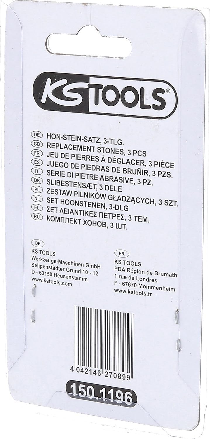 KS Tools 150.1196 Hon-Stein-Satz, Länge: 76 mm, für 150.1195