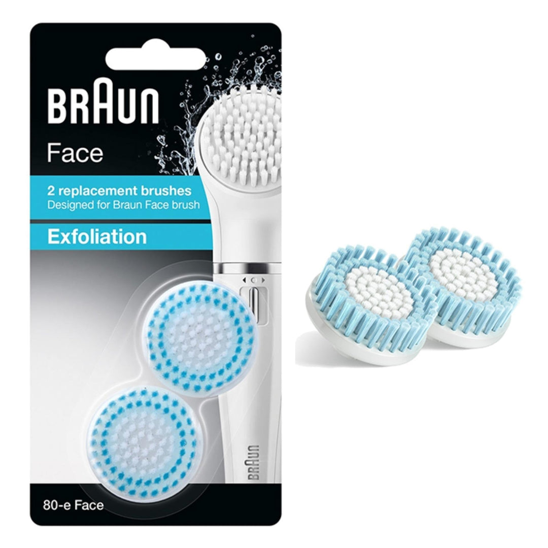 Braun SE80e Gesicht Face Peelingaufsatz, 2er Aufsatz Gesichtsreinigungsbürste, Peeling