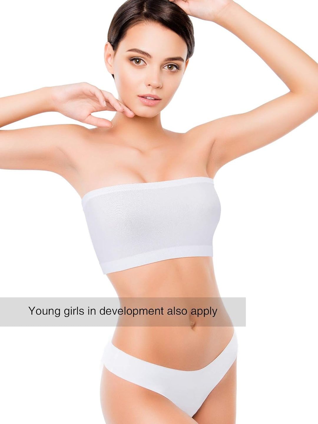 Bandeau-BH für Damen, trägerloser Bralette, Nahtloser Bandeau-BH, ungepolstert, Stretch-Oberteil, 4