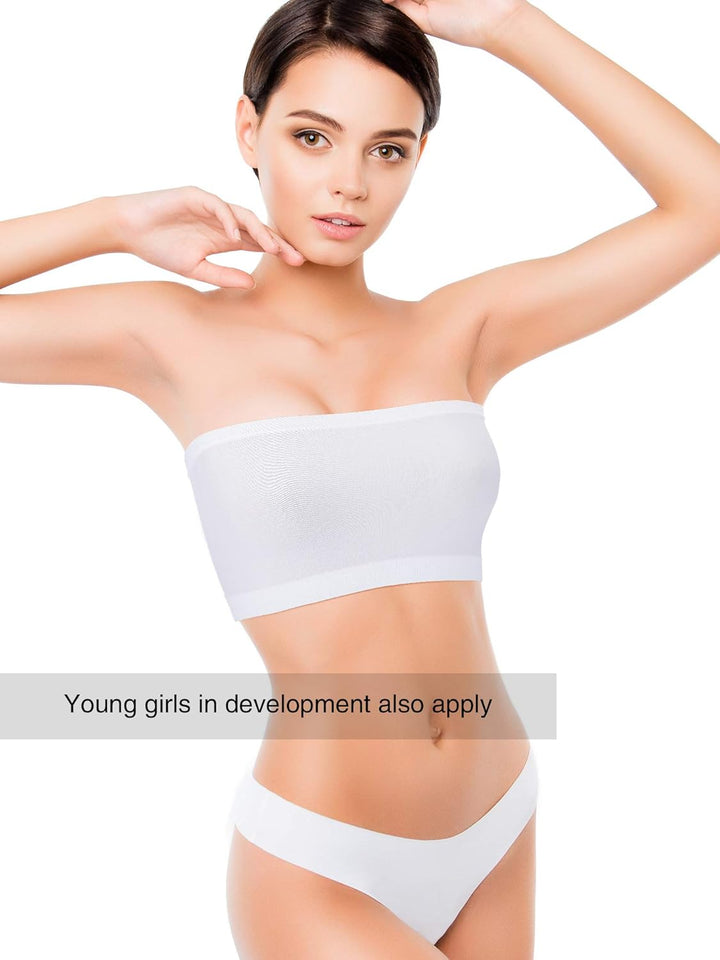 Bandeau-BH für Damen, trägerloser Bralette, Nahtloser Bandeau-BH, ungepolstert, Stretch-Oberteil, 4