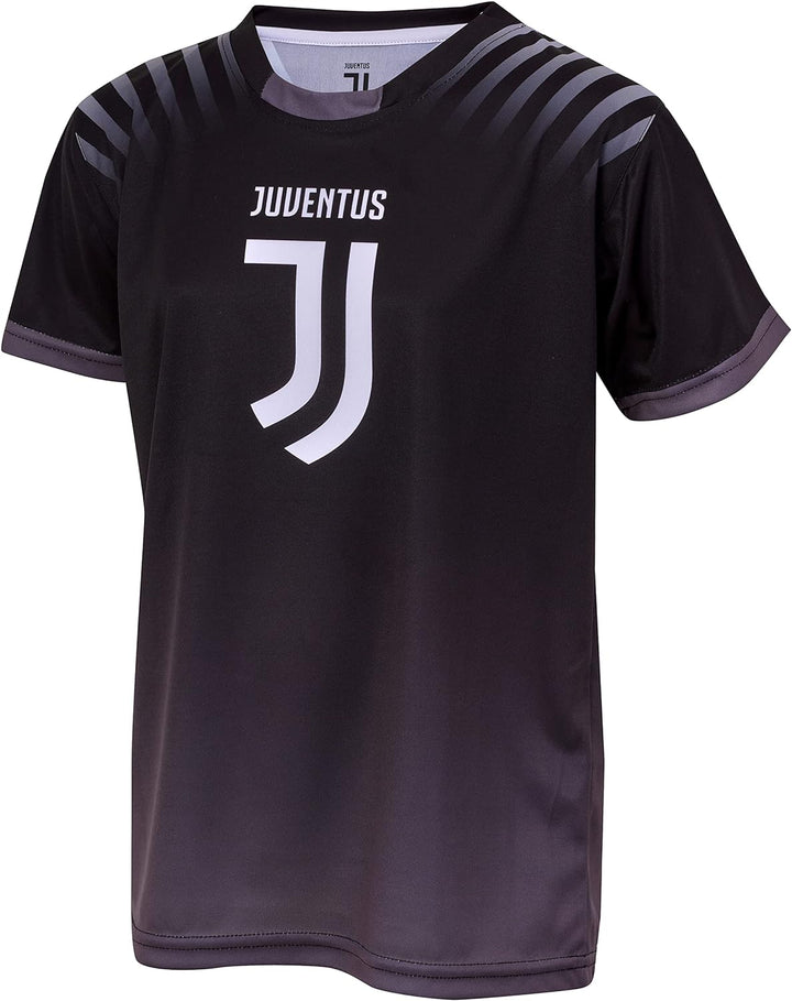 Juventus Kinder-Trikot + Shorts – offizielle Kollektion 110 Schwarz, 110 Schwarz