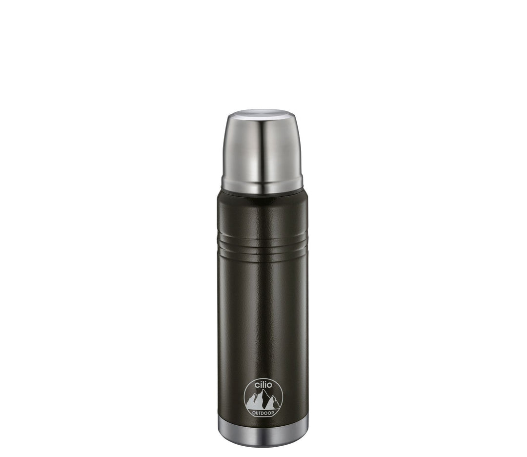 Cilio 545517 Isolierflasche, Edelstahl, schwarz, 9 x 9 x 31 cm 9 x 9 x 31 cm Schwarz, 9 x 9 x 31 cm