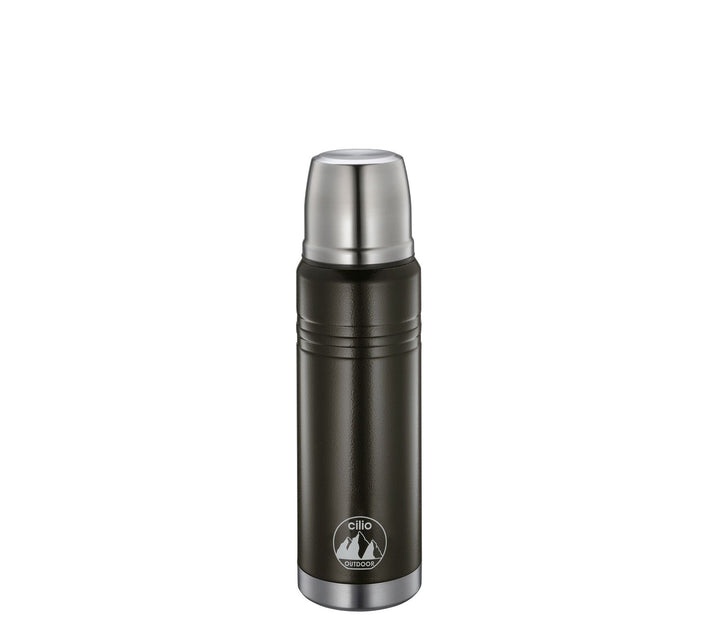 Cilio 545517 Isolierflasche, Edelstahl, schwarz, 9 x 9 x 31 cm 9 x 9 x 31 cm Schwarz, 9 x 9 x 31 cm