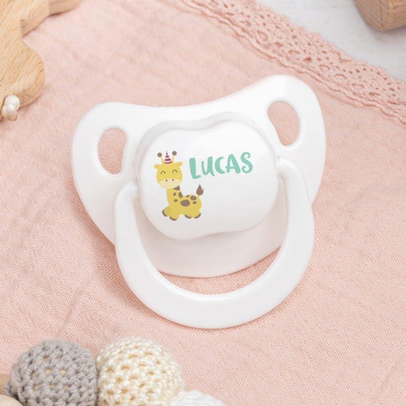 Wanapix | Personalisierte Baby-Schnuller | Silikonsauger für Neugeborene | 0–6 Monate | Anatomische