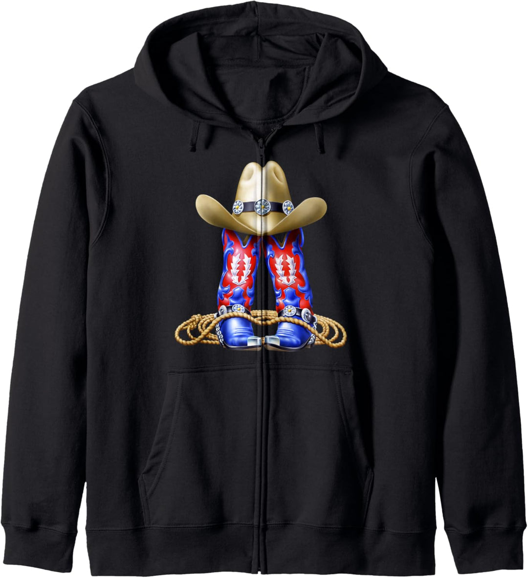 Cowboystiefel Hut Westernpferd Reiter Hirte Rinderfarm Kapuzenjacke