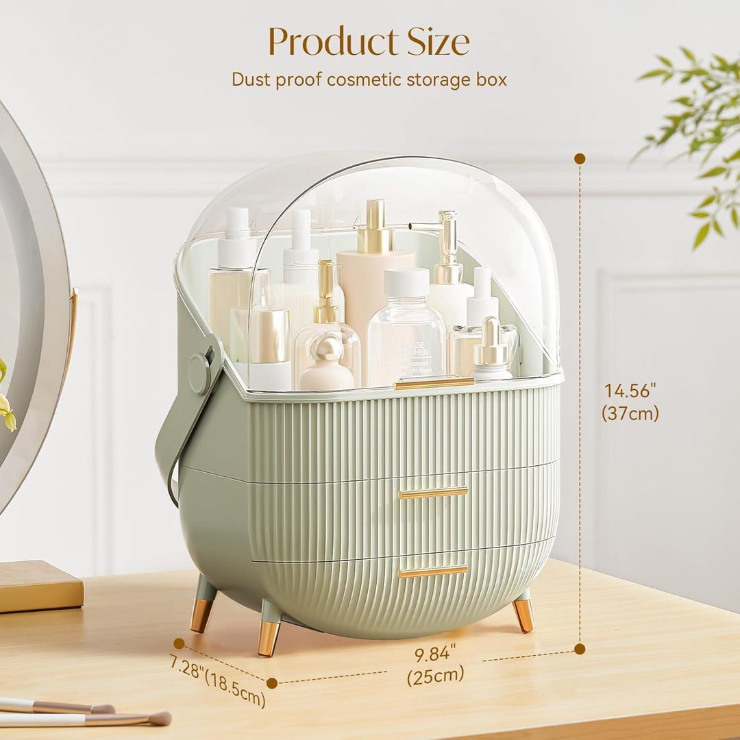 Multifunktionaler Make-up-Koffer, staubdicht, Kosmetik-Aufbewahrungsbox, Organizer, Hautpflegeproduk