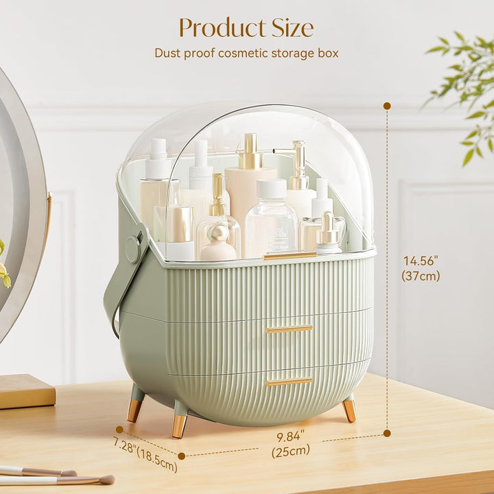 Multifunktionaler Make-up-Koffer, staubdicht, Kosmetik-Aufbewahrungsbox, Organizer, Hautpflegeproduk