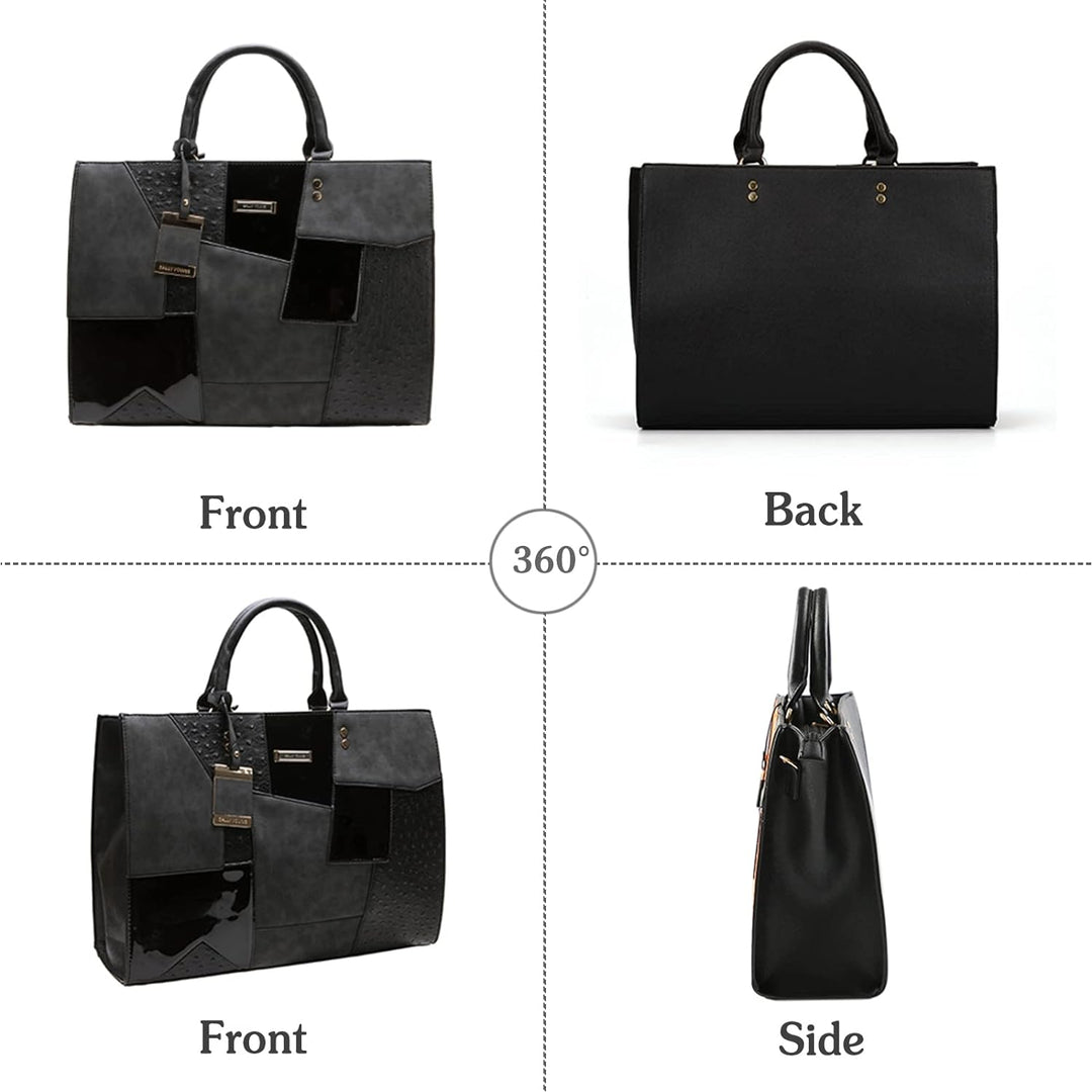 PORRASSO Damen Handtasche Mode Henkeltaschen Frauen Gross Schultertasche PU Leder Shopper Umhängetas