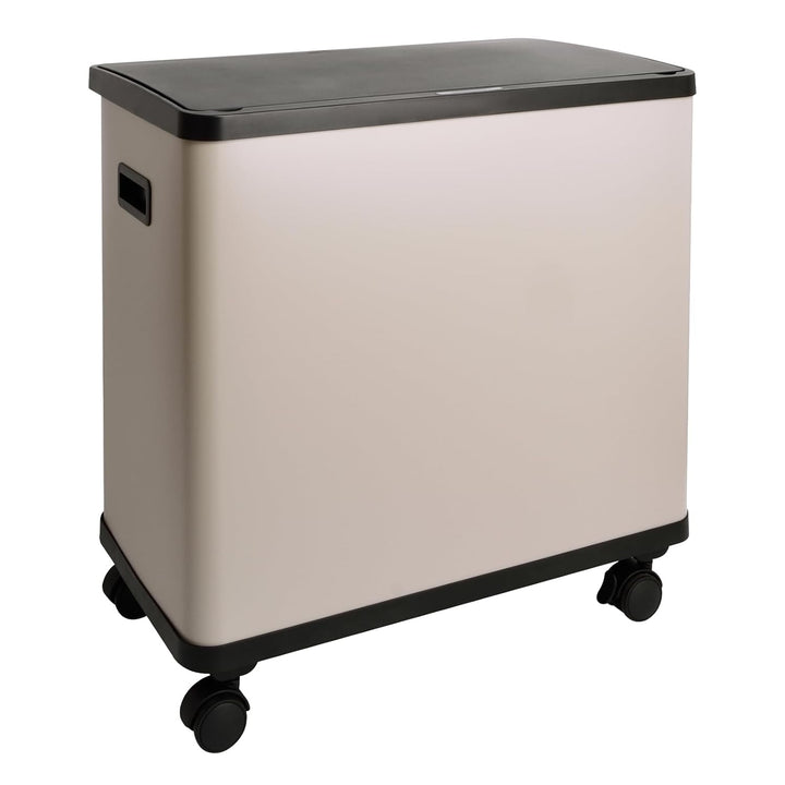SVITA SR3X18 54L Sensor-Mülleimer 3 Fächer Mülltrennsystem Abfalleimer Stahl Taupe Beige SR3X18 (54L