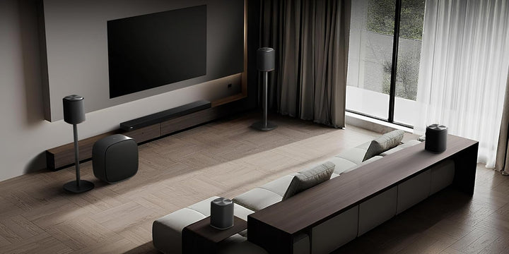 LG Sound Suite Subwoofer W7 (220 Watt) mit Dolby Atmos FlexConnect-Technologie (8-Zoll-Treiber, WLAN