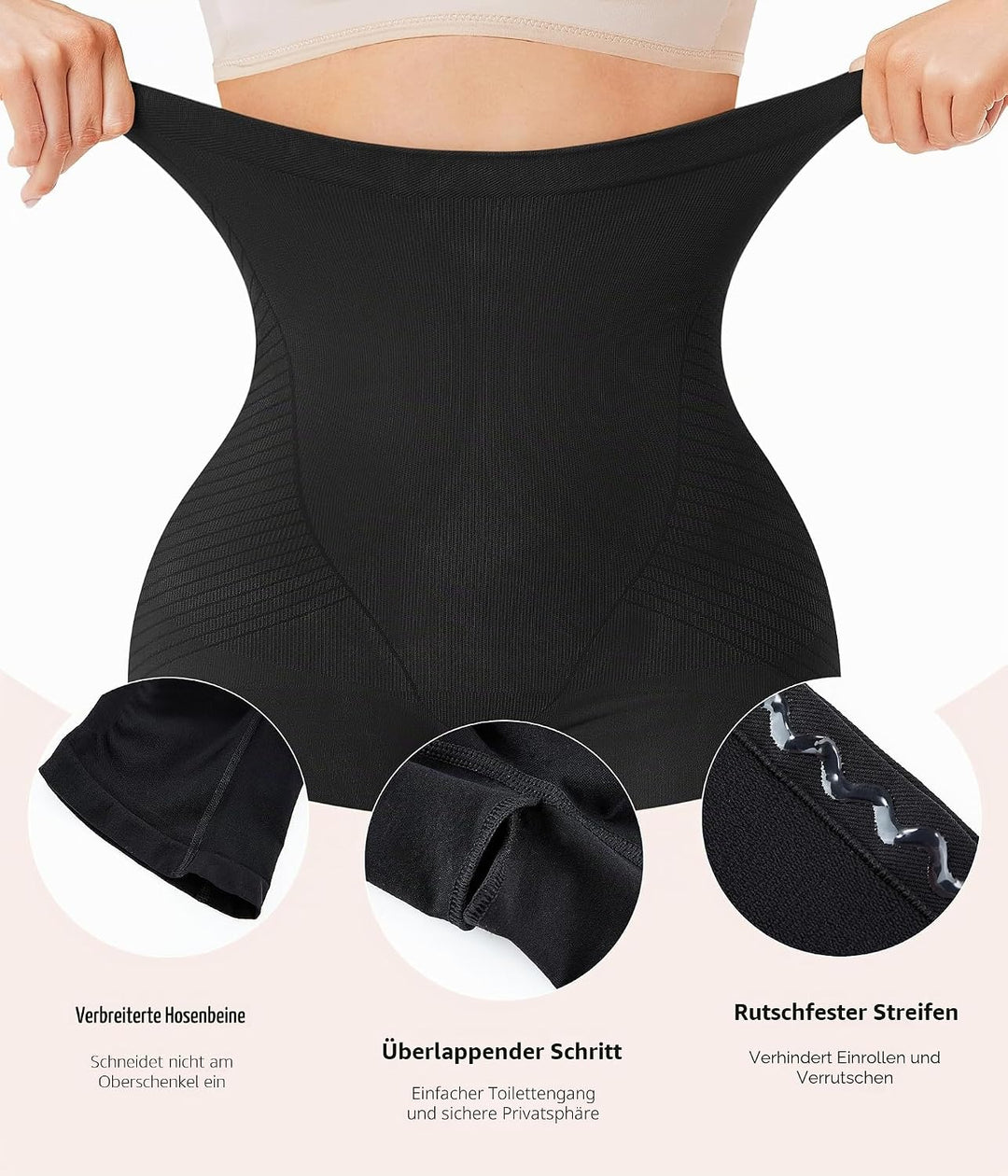 KUMAYES Bauchweg Unterhose Damen Hohe Taille Shapewear Nahtlose Miederhose Bauchkontrolle Höschen Sh