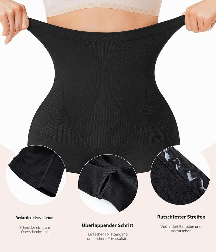 KUMAYES Bauchweg Unterhose Damen Hohe Taille Shapewear Nahtlose Miederhose Bauchkontrolle Höschen Sh