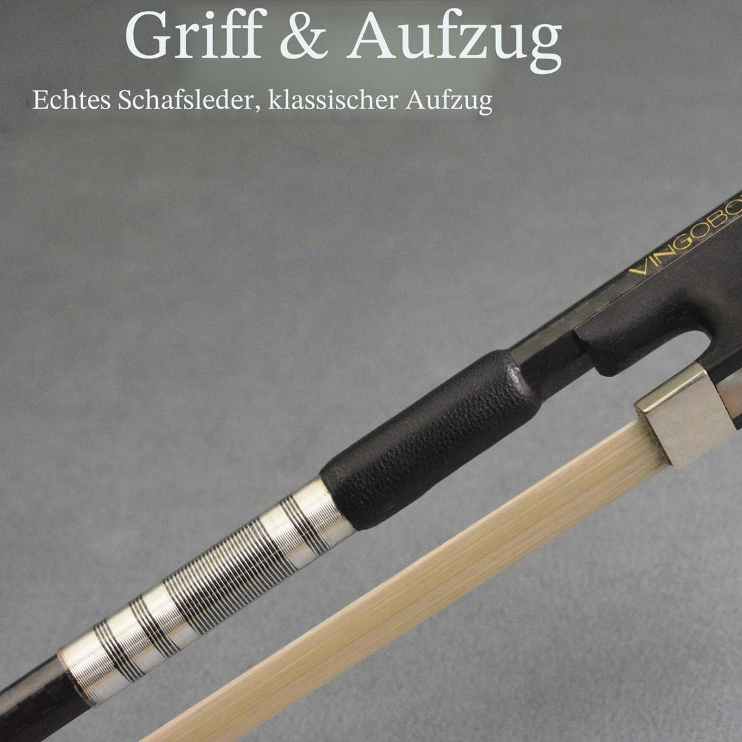 VINGOBOW 4/4 Grösse New Textured Carbonfiber Geigenbogen Beliebtes Modell Gut ausgewähltes Rosshaar