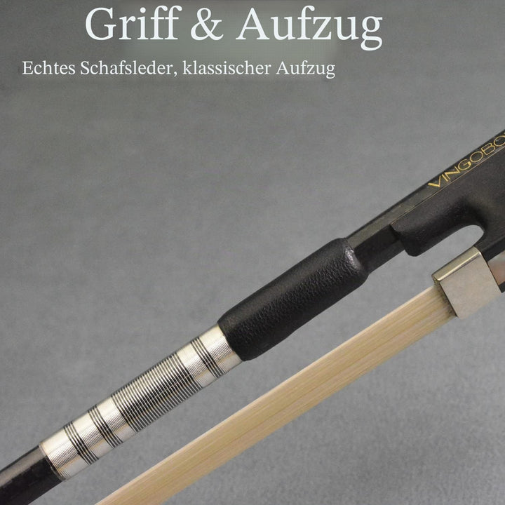 VINGOBOW 4/4 Grösse New Textured Carbonfiber Geigenbogen Beliebtes Modell Gut ausgewähltes Rosshaar