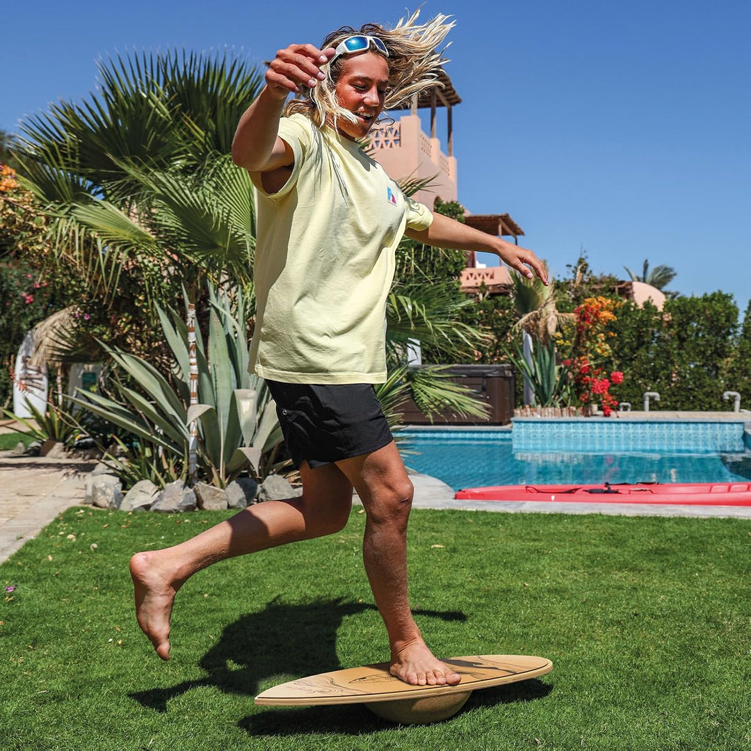 F2 Set Kork Balance Board Flat Shape + Korkrolle Modell wählbar aus Kork für Einsteiger und Profis -