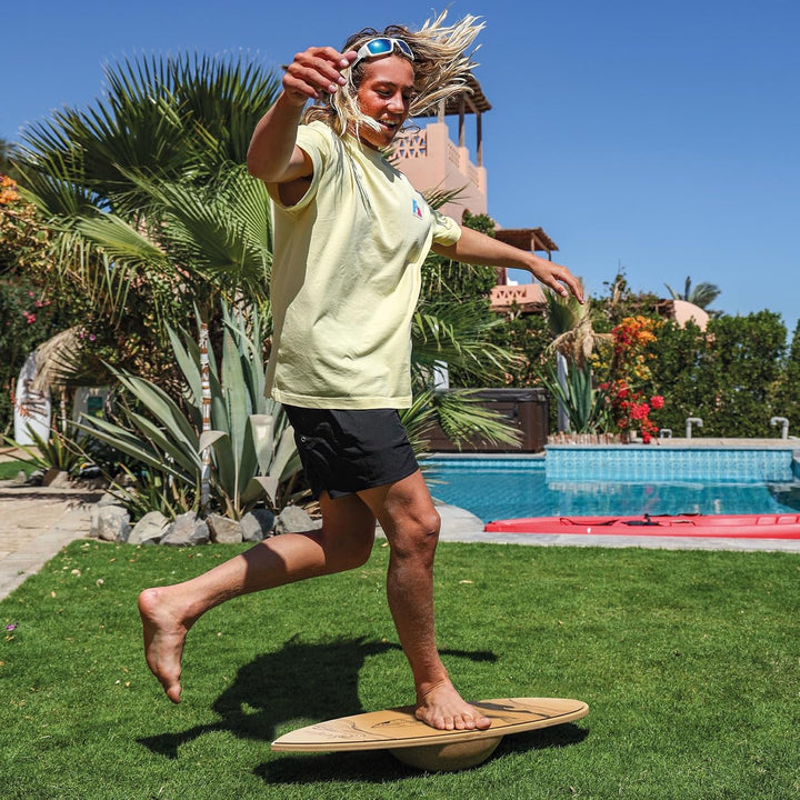 F2 Set Kork Balance Board Flat Shape + Korkrolle Modell wählbar aus Kork für Einsteiger und Profis -