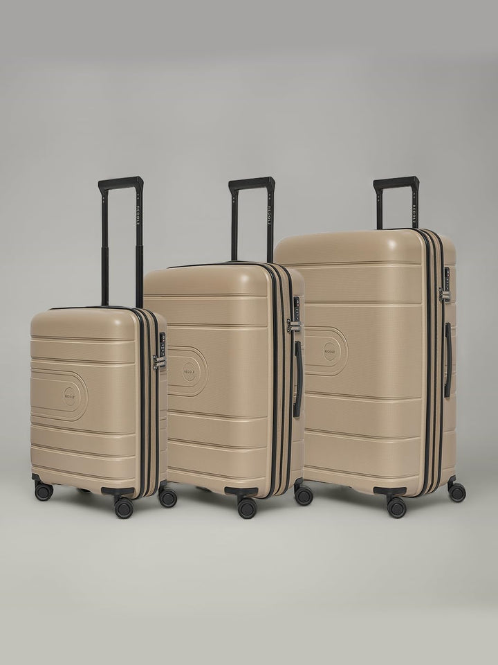 REDOLZ Hartschalen Koffer-Set 3-teilig | alle Koffer 6 cm Dehnfalte | aus hochwertigem, leichtem Pol