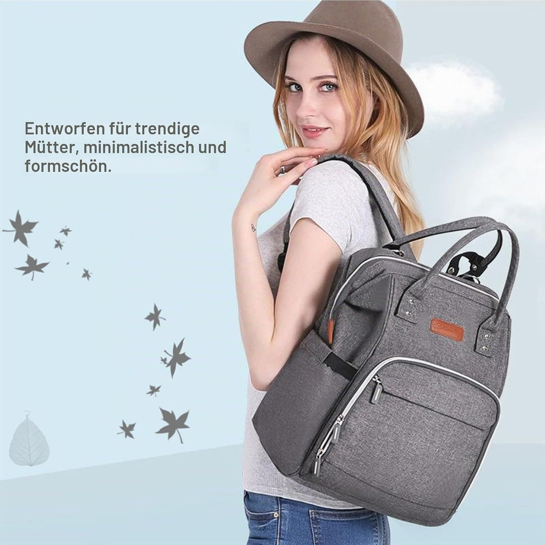 Baby Wickelrucksack Wickeltasche,Multifunktional Grosse Kapazität Rucksack,Babytasche Reisetasche fü