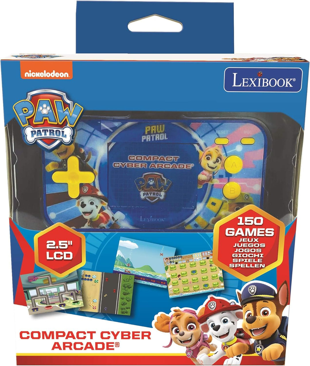 Lexibook JL2367PA Paw Patrol Helfer auf Vier Pfoten Chase Compact Cyber Arcade Tragbare Spielkonsole