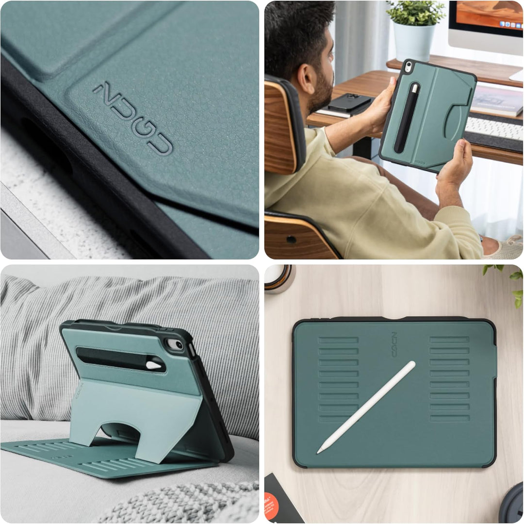 ZUGU iPad Air 5 / Air 4 Hülle 10.9 2022/2020 5. & 4. Generation schlanke Schutzhülle 8 Winkel-Stände