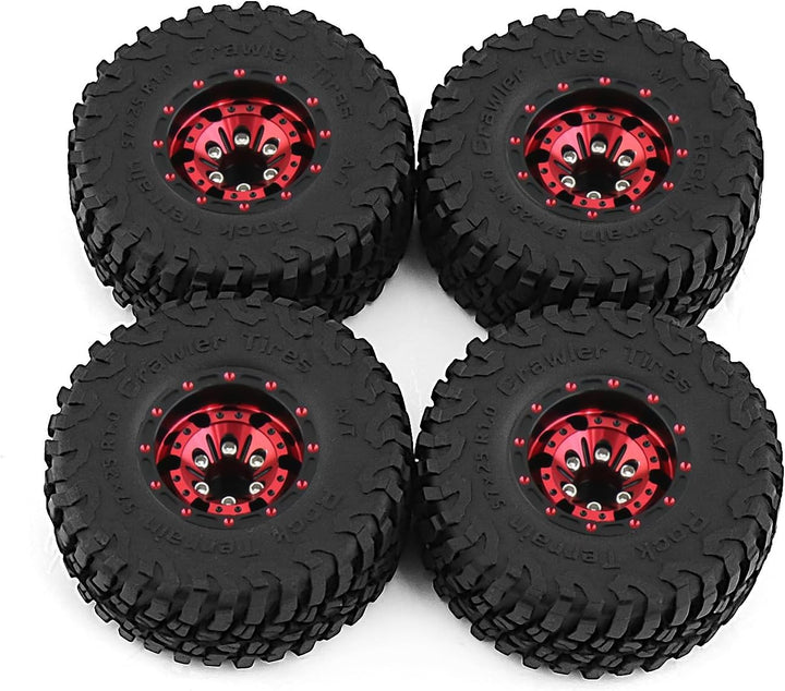 KEEDA 57mm RC Reifen und Räder, 1,0 Zoll Micro Beadlock Felge für 1/18 TRX4M 1/24 RC Crawler Car Axi