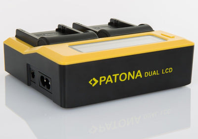 PATONA Ladegerät LCD Dual Kompatibel mit Akku Sony NP-FM50 NP-FM500H NP-F550 NP-F570 NP-F750 NP-F960
