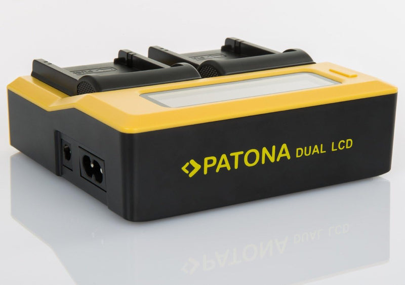 PATONA Ladegerät LCD Dual Kompatibel mit Akku Sony NP-FM50 NP-FM500H NP-F550 NP-F570 NP-F750 NP-F960