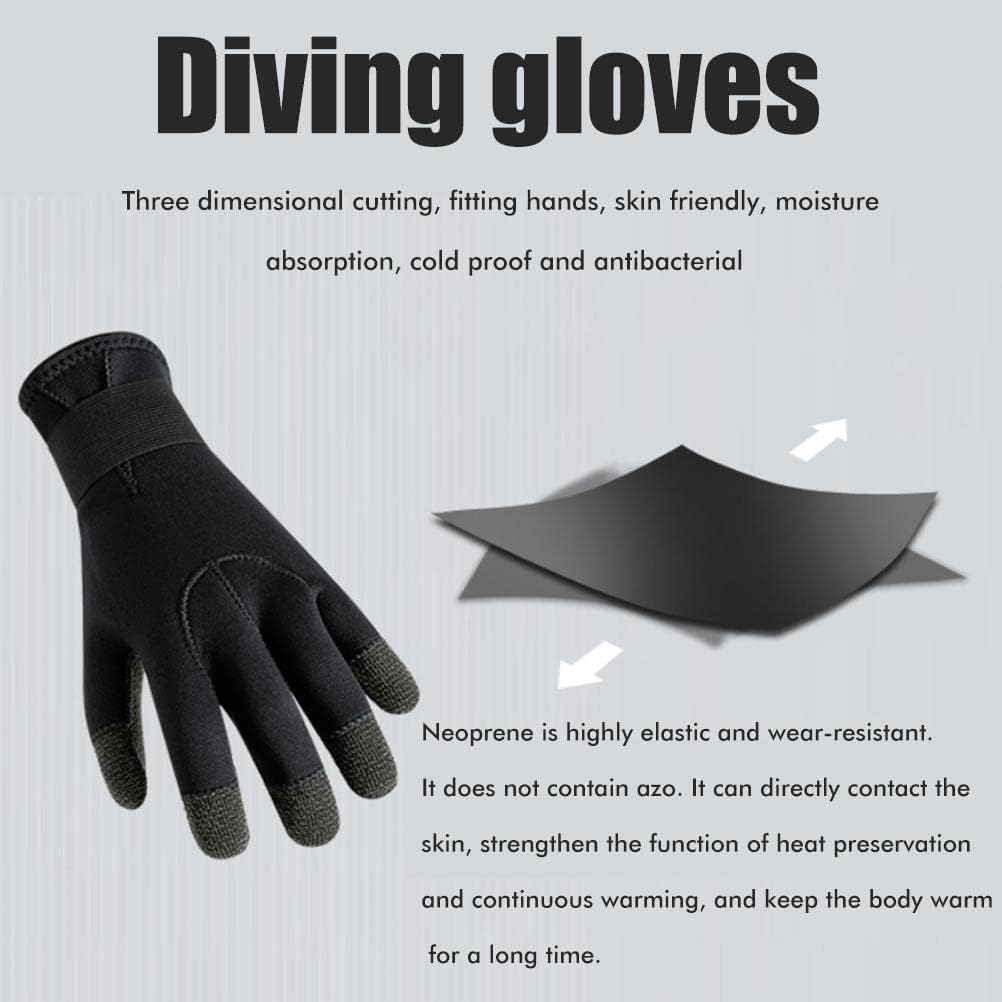 KKPLZZ Tauchhandschuhe aus Biofaser, schnittfest, rutschfest, für Schnorcheln, Tauchen, Surfen, Kaja