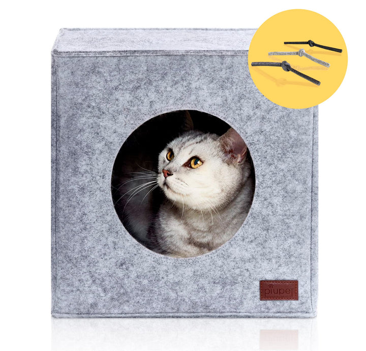 PiuPet® Katzenhöhle inkl. Kissen I Passend für z.B. IKEA® Kallax &amp; Expedit Regal I Kuschelhöhle Katz