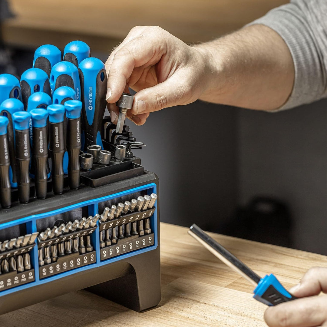 Högert Technik - Bit-Set 114 Stk. I Schraubendreher und Bits I Universelles Set I inkl. Schraubendre