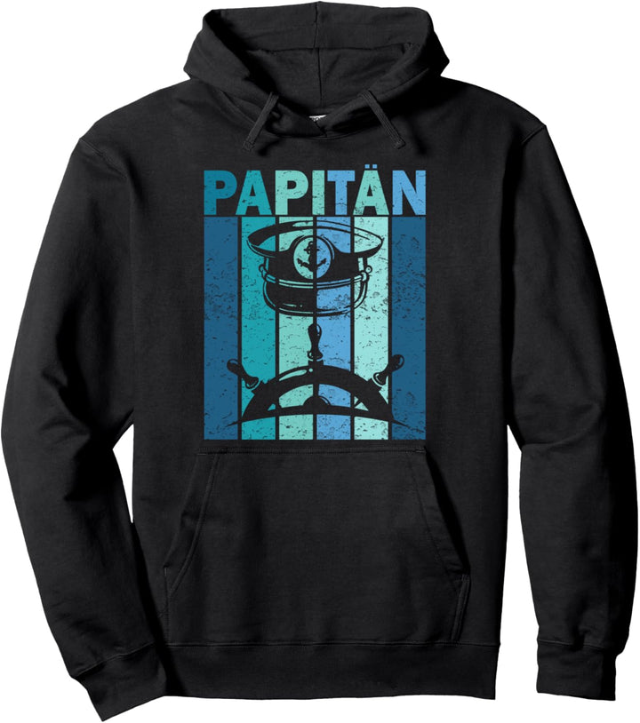 Papitän Vatertag bester Papa Anker Norden Kapitän captain Pullover Hoodie