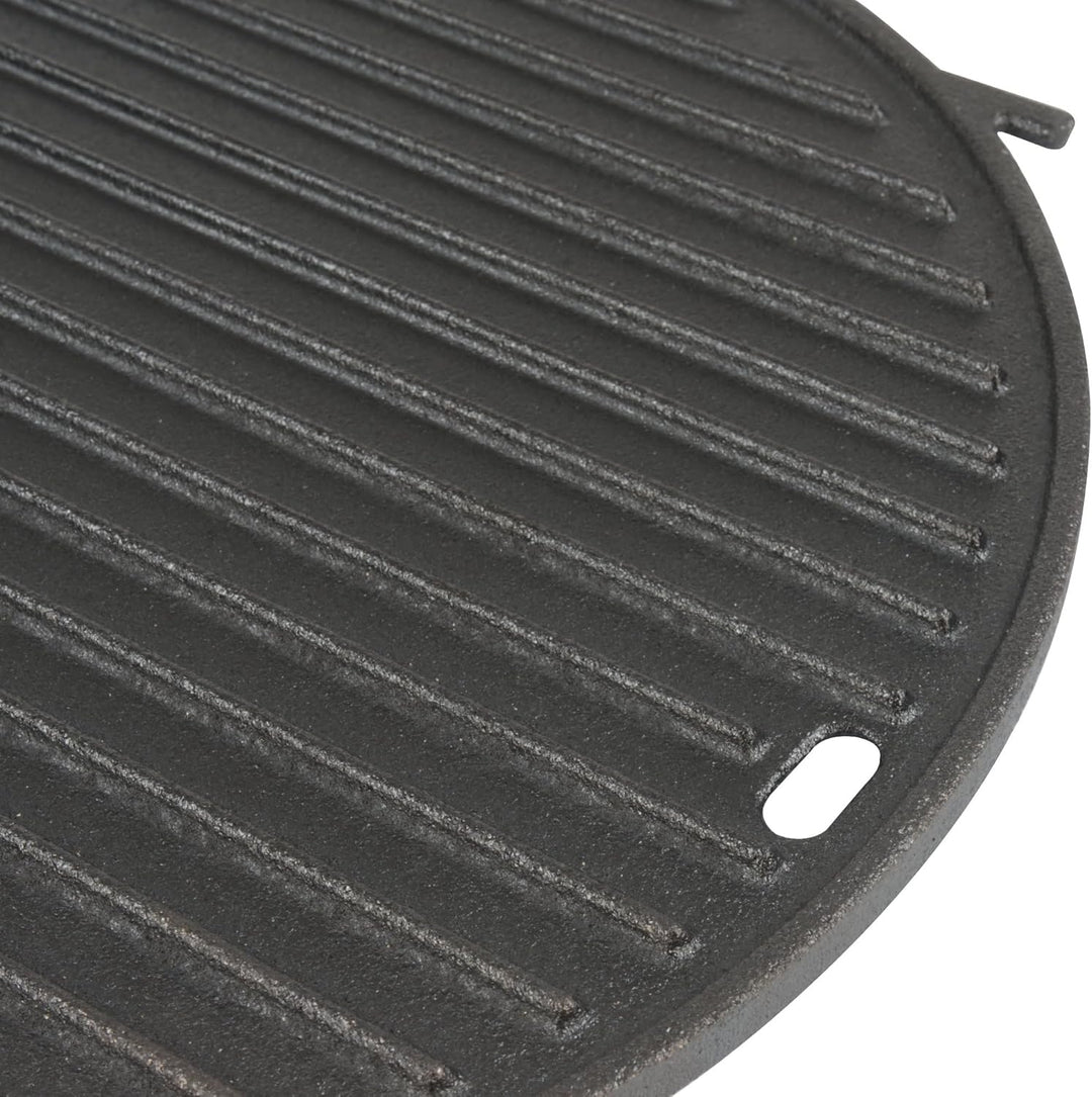 BBQ-Toro Gusseisen Grillplatte Ø 30 cm | Plancha Grillplatte für Grillrost System | Wendeplatte Rund
