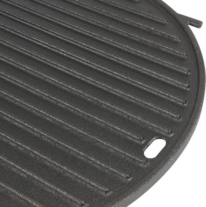 BBQ-Toro Gusseisen Grillplatte Ø 30 cm | Plancha Grillplatte für Grillrost System | Wendeplatte Rund