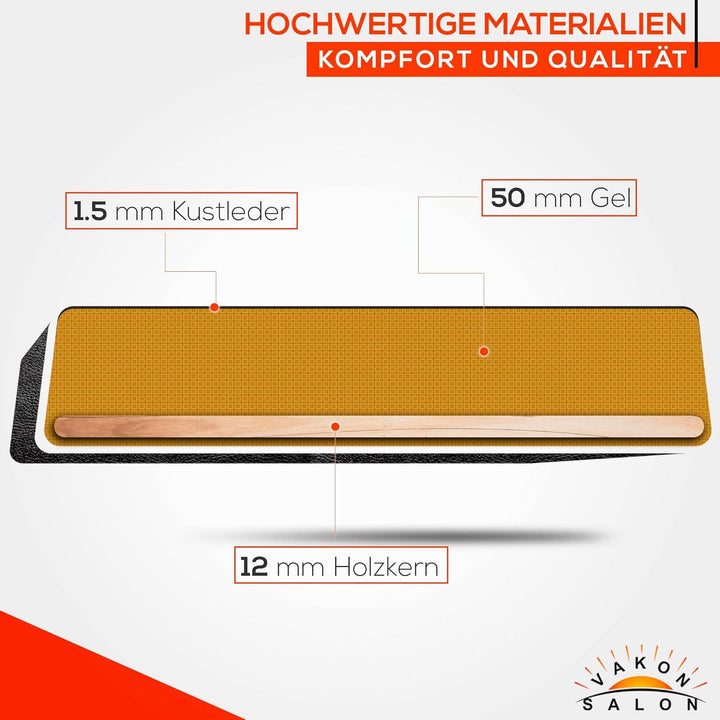 VAKON SALON - Rundhocker auf Rollen, höhenverstellbar von 50-65 cm Drehhocker, Rollhocker, Praxishoc